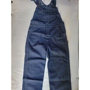 Vintage Sears Overalls Mens 40x32 Blue Denim Bib Made in USA Union Workwear New